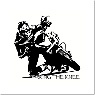 Biker Knee Down Posters and Art